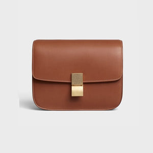 CELINE Luxury Calfskin Shoulder Bag Adjustable Leather Strap Hasp Closure Cross Body Held Bags For Women 189173AR2.04LU